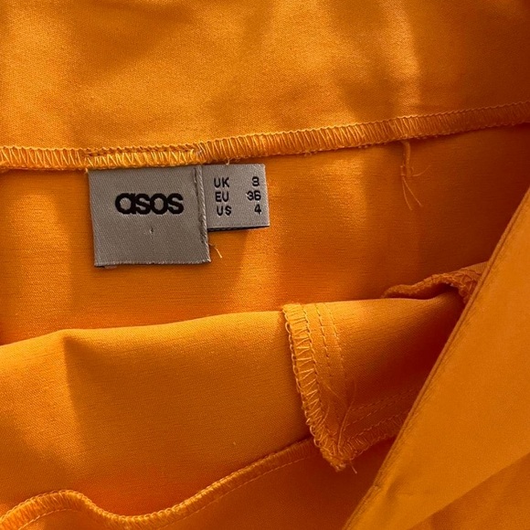 ASOS Mustard Yellow Miniskirt with Pockets - Picture 2 of 3